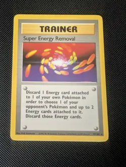 79/102 Super Energy Removal WOTC Base Set Pokemon Card Rare - Image 1