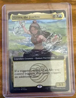 SDCC 2025 MAGIC THE GATHERING X AVATAR KATARA THE FEARLESS PROMO CARD - IN HAND - Image 3
