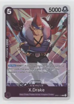 2022 One Piece Card Game: Romance Dawn OP01 R XDrake #OP01-114 11qd - Image 1
