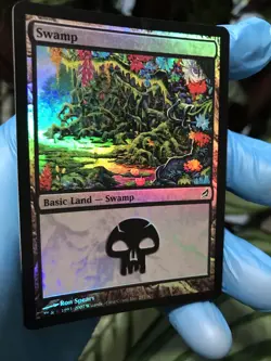 FOIL Swamp - 291 - Lorwyn - MTG - Played - Condition Displayed In Many Pictures - Image 1