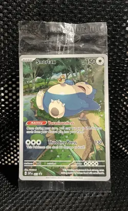 SEALED Pokemon Snorlax SVP 051 Scarlet & Violet 151 Holo Black Star Promo NM - Image 1