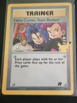 Pokemon 25th Anniversary Here Comes Team Rocket 15/82 Holo Rare Celebrations - Image 1
