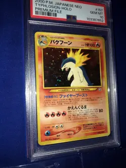 Typhlosion Pokemon 2000 Holo Neo Premium File Japanese PSA 10 + Evolutionary Set - Image 2