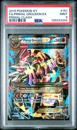 PSA 9 Full Art/Primal Groudon EX 151/160 Primal Clash Pokemon - Image 1