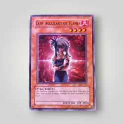 Lady Assailant of Flames - LON-035 - Common Unlimited Yugioh - Image 1
