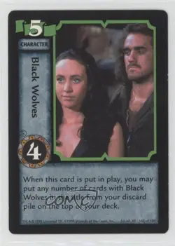 1998 Xena Warrior Princess Collectible Card Game 1st Edition Black Wolves 2k3 - Image 1