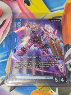 Gundam Card Game - Newtype Rising - GD001-002 LR - Unicorn Gundam (Destroy Mode) - Image 1