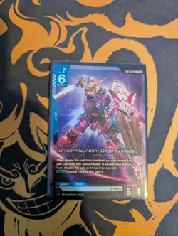 Gundam Card Game - Newtype Rising - GD001-002 LR - Unicorn Gundam (Destroy Mode) - Image 1