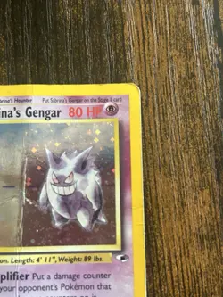 Pokemon TCG Sabrina's Gengar Holo Rare Card 14/132 Gym Heroes Series Pre-Owned - Image 3
