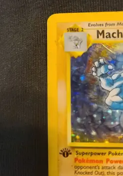 1st Edition Machamp Base Set Holo Rare 8/102 Pokemon Card LP - Image 5
