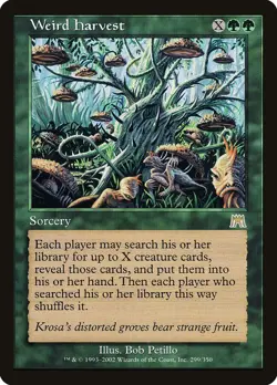 MTG - Weird Harvest - Onslaught - X1 - (NM) - - Image 1