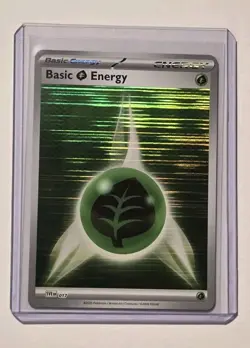 Pokemon Black Bolt & White Flare Grass Energy Holo - Image 3