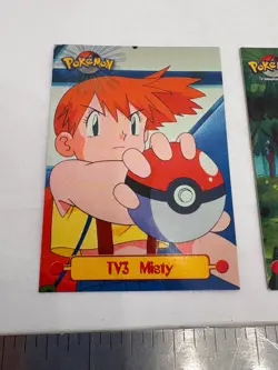 (4) Pokemon TV Animation Cards - TV3 Misty, TV7 Prof Oak, TV9 Jesse, TV11 Meowth - Image 2