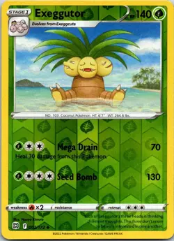 Exeggutor - 002/172 - SWSH09: Brilliant Stars - Reverse Holo - Pokemon - NM - Image 1