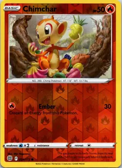 Chimchar - 024/172 - SWSH09: Brilliant Stars - Reverse Holo - Pokemon - NM - Image 1