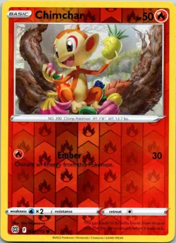 Chimchar - 024/172 - SWSH09: Brilliant Stars - Reverse Holo - Pokemon - NM - Image 1