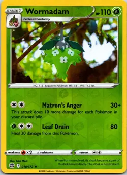 Wormadam (10) - 010/172 - SWSH09: Brilliant Stars - Reverse Holo - Pokemon - NM - Image 1