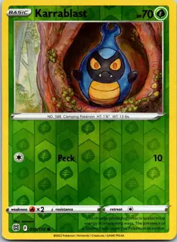 Karrablast - 015/172 - SWSH09: Brilliant Stars - Reverse Holo - Pokemon - NM - Image 1