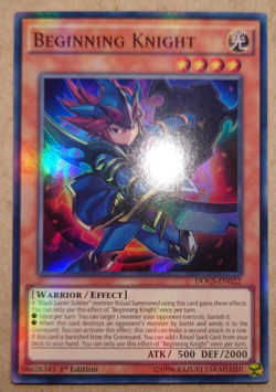 Yugioh Beginning Knight docs-en022 Super Rare 1st Edition - Image 1