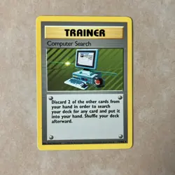 1999 Pokemon TCG Trainer Rare Card Computer Search 71/102 Base Set - Image 5