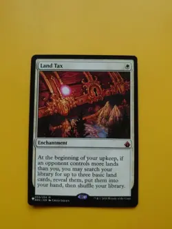 Land Tax. Mythic Enchantment Magic the Gathering Card. - Image 1