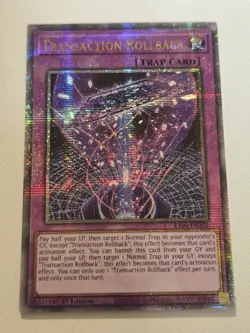Transaction Rollback RA04-EN105 Quarter Century Secret Rare Yugioh Card Mint - Image 1