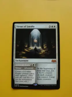 Virtue of Loyalty. WOE Mythic Enchantment Magic the Gathering Card. - Image 1