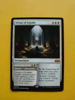 Virtue of Loyalty. WOE Mythic Enchantment Magic the Gathering Card. - Image 2
