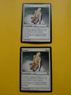 Pariah x2. tenth Edition. rare enchantment aura Magic the Gathering Card. - Image 1