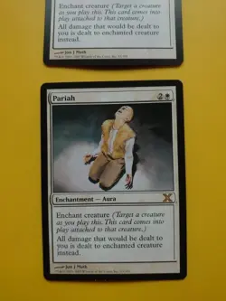 Pariah x2. tenth Edition. rare enchantment aura Magic the Gathering Card. - Image 2