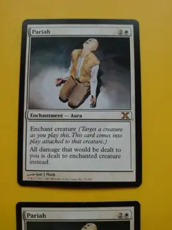 Pariah x2. tenth Edition. rare enchantment aura Magic the Gathering Card. - Image 3