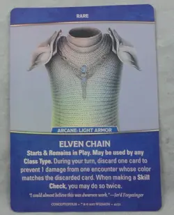 Dungeons & Dragons D&D Dragonfire Elven Chain Mail Promo Equipment Card - Image 1