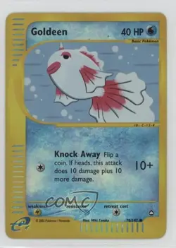 Goldeen Reverse Foil Pokemon e-Card Series Aquapolis #78 2002 12gr - Image 1