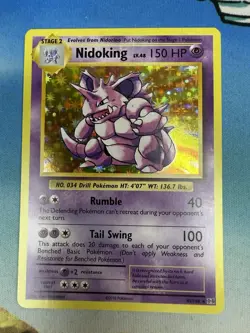 Nidoking 45/108 XY Evolutions Holo 2016 Pokemon Card - Image 1