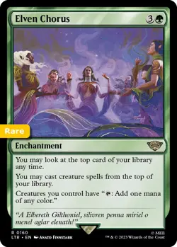 MTG Elven Chorus Lord of the Rings Rare Enchantment NM - Image 1