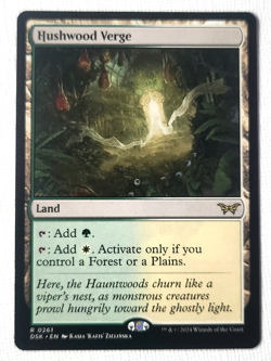 Magic The Gathering MTG: Hushwood Verge-Duel Land NF (DSK) Rare 0261 - Image 1