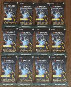 Lot of 12 - Magic MTG LOTR Tales of Middle Earth Sleeved Booster Pack - Sealed - Image 1