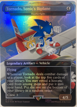 MTG Tornado, Sonic's Biplane - Weatherlight (Foil) Secret Lair x Sonic 2100 NM - Image 1