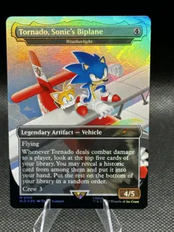 MTG Tornado, Sonic's Biplane - Weatherlight (Foil) Secret Lair x Sonic 2100 NM - Image 1
