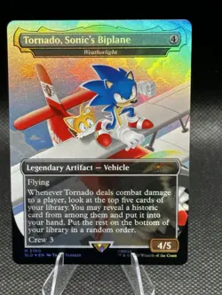 MTG Tornado, Sonic's Biplane - Weatherlight (Foil) Secret Lair x Sonic 2100 NM - Image 2