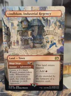 R 0312 Lindblum, Industrial Regency Borderless FFIX Final Fantasy MTG Card FIN - Image 1
