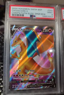CONSECUTIVE! X2 2020 Pokemon SWSH Champions Path Charizard V F/A PSA 9 Mint - Image 2