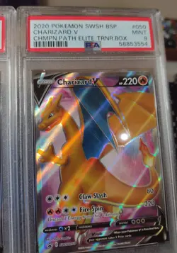 CONSECUTIVE! X2 2020 Pokemon SWSH Champions Path Charizard V F/A PSA 9 Mint - Image 3