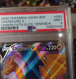 CONSECUTIVE! X2 2020 Pokemon SWSH Champions Path Charizard V F/A PSA 9 Mint - Image 5