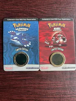 2003 Nintendo Pokemon Ruby And Sapphire Limited Edition Collector’s Coins - Image 3