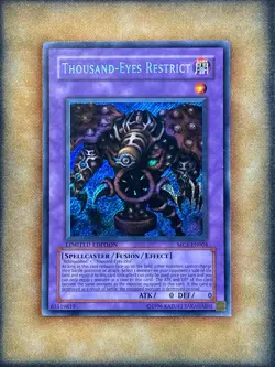 Yugioh Thousand-Eyes Restrict MC1-EN004 Secret Rare Limited Edition LP - Image 1