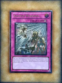 Yugioh Solemn Warning DREV-EN077 Ultimate Rare NM - Image 1