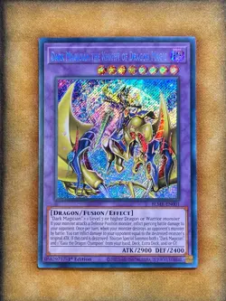 Yugioh Dark Magician the Knight of Dragon Magic BLMR-EN001 Secret Rare 1st Ed NM - Image 1