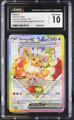 CGC 10 GEM POKEMON SPECIAL PREMIUM BOX BLACK STAR PROMO EEVEE EX SVP 174 - Image 1