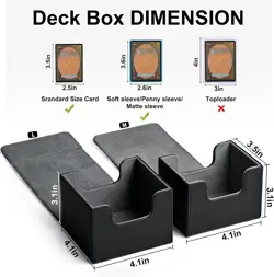Card Deck Box for Trading Cards,MTG Commander Deck Box Holds 120+ Single Sleeved - Image 3